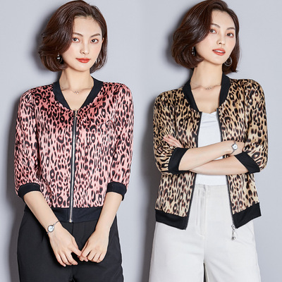 2019 spring clothes New products All-match fashion printing coat Korean Fan Leopard Sunscreen mlb On behalf of