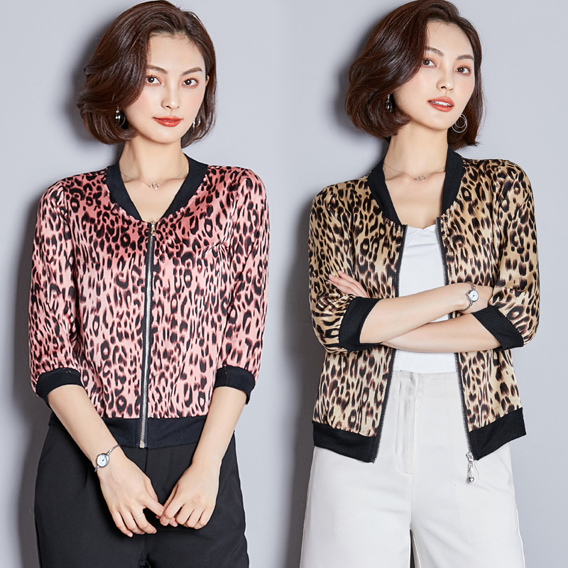 2019 spring clothes New products All-match fashion printing coat Korean Fan Leopard Sunscreen mlb On behalf of