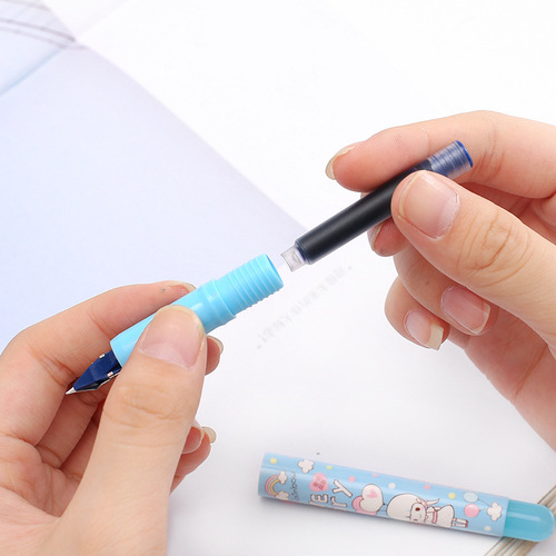 Creative Hobby Erasable Pen Set Primary School Gift Learning Stationery Children's Gift Straight Liquid Pen Wholesale