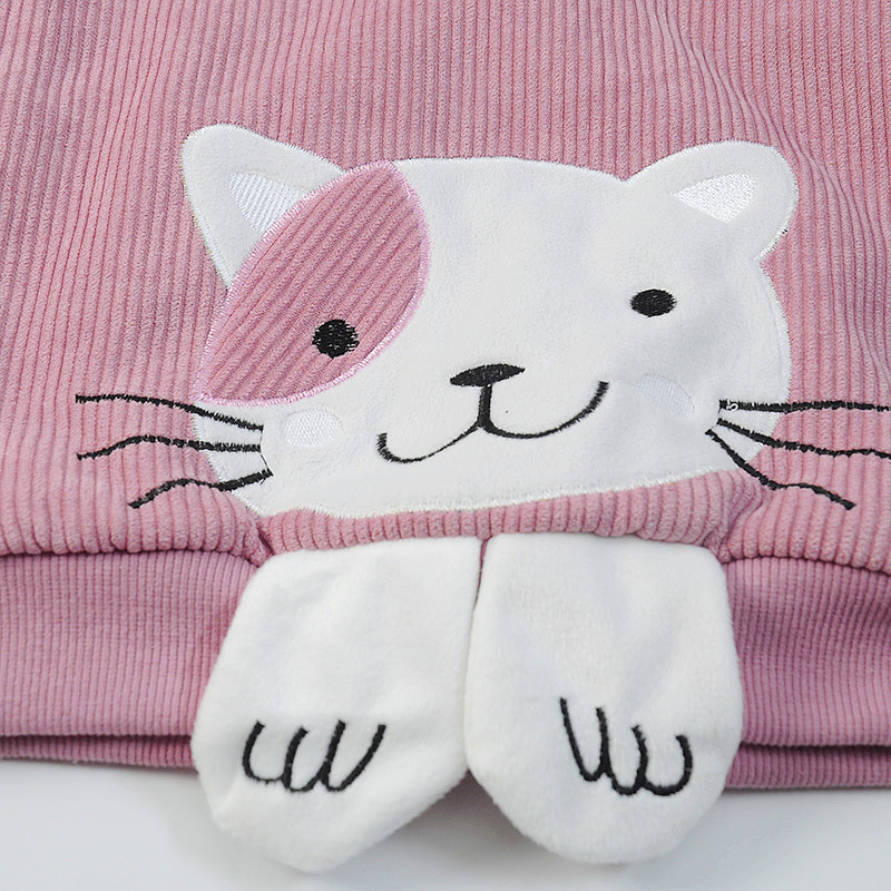 Kinderkleidung 2020 Winter Mädchen Plüsch Baumwolle zweiteiliges Cartoon-Cord-Set, Baseballjacke für_voghion.com