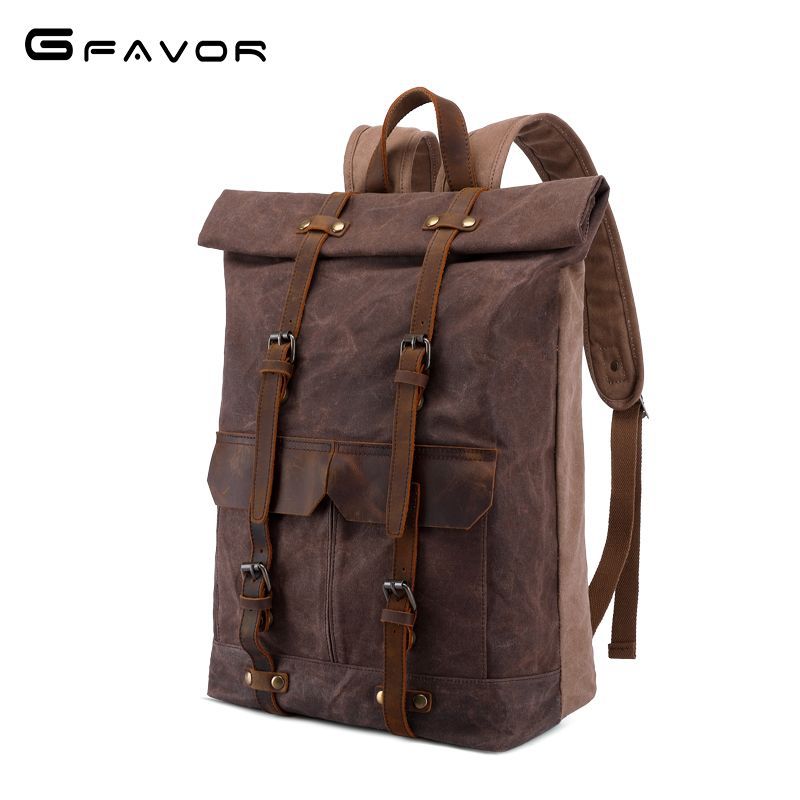 Zaino roll-top impermeabile da uomo per viaggi ed escursioni_voghion.com
