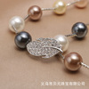 Fashionable long necklace from pearl, adjustable sweater, cheongsam, accessory