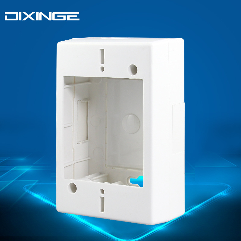 118型美式明装接线盒 美标墙壁开关塑料明盒南美电源插座安装底盒