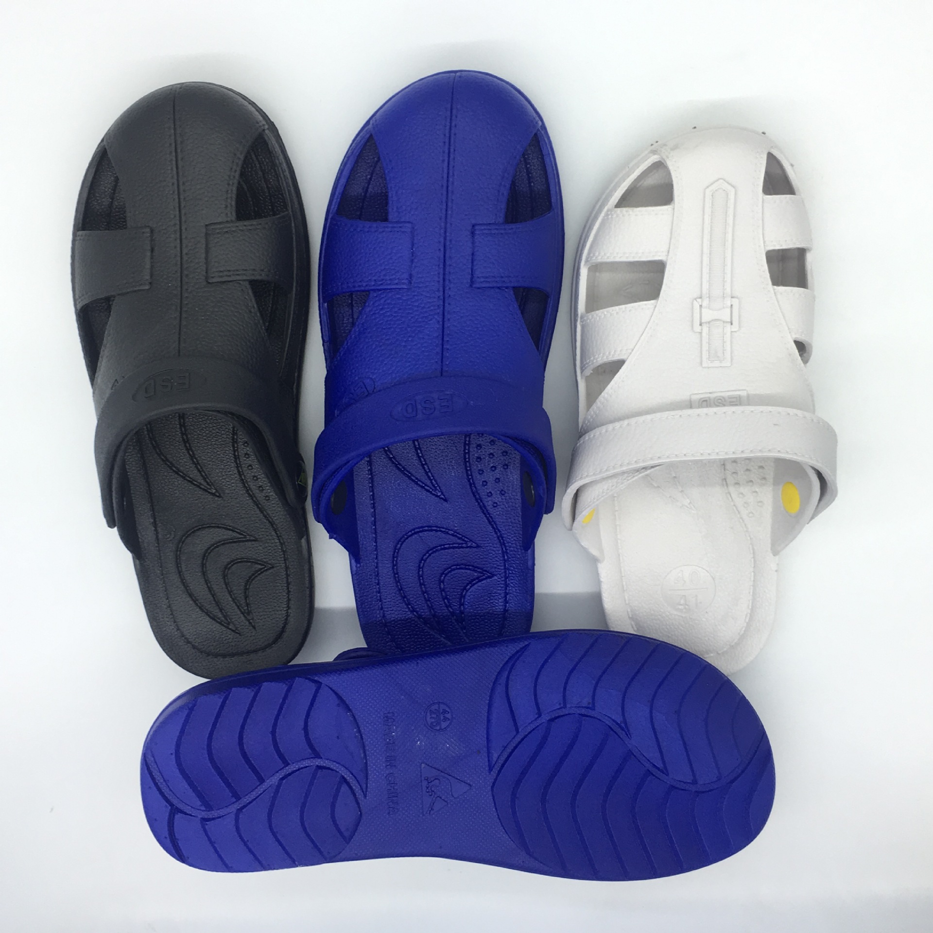 防静电凉鞋SPU包头护趾凉鞋ESD注塑无尘工作室车间工作凉拖鞋