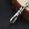 Square accessory suitable for men and women, bracelet with letters, wholesale, silver 925 sample, Korean style