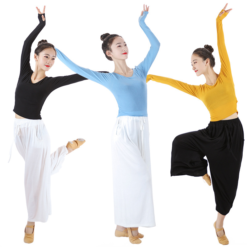 Examen DE ARTE adulto SLIM-Fit danza cálido Ballet superior suéter de punto yoga danza cuerpo rima práctica ropa Otoño e Invierno image 4