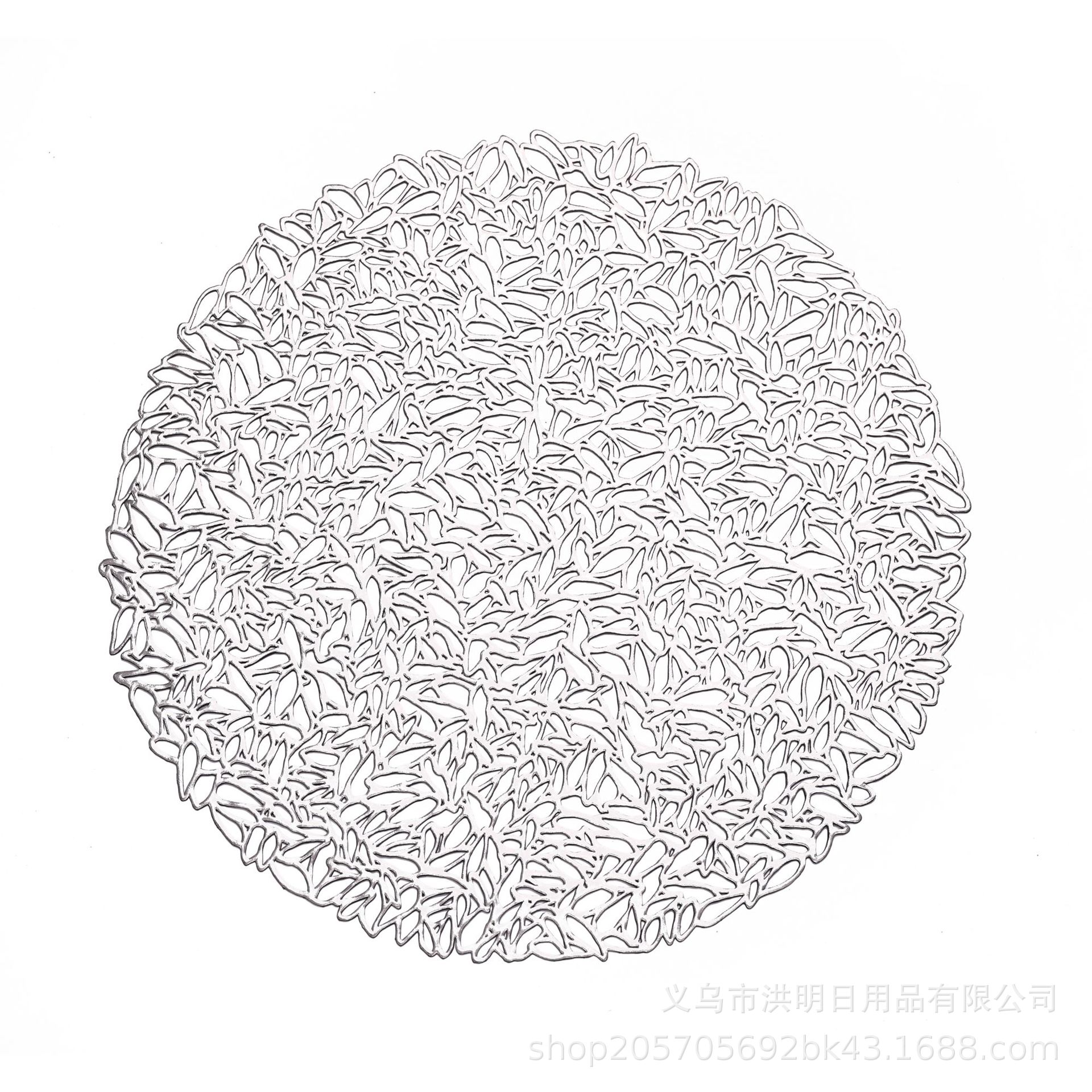 Creativo hueco PVC dorado decorativo estera de mesa de café estera de mesa antideslizante estera de comida occidental simple viento placa tazón estera montaña