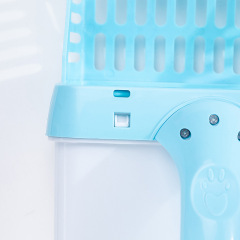 Removable Pet Litter Box with Tray Garbage Can Cat Litter Scoop Set Plastic Integrated Pet Cat Pan Scoop