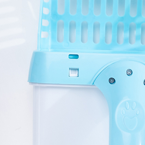 Removable Pet Litter Box with Tray Garbage Can Cat Litter Scoop Set Plastic Integrated Pet Cat Pan Scoop