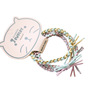 Two-color hair rope with pigtail, elastic fresh hair accessory, simple and elegant design