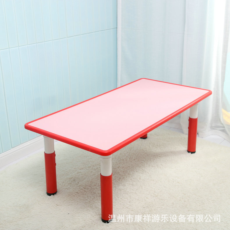 厂家生产可升降塑料桌 多功能塑料桌 幼儿园塑料桌 塑料桌定制