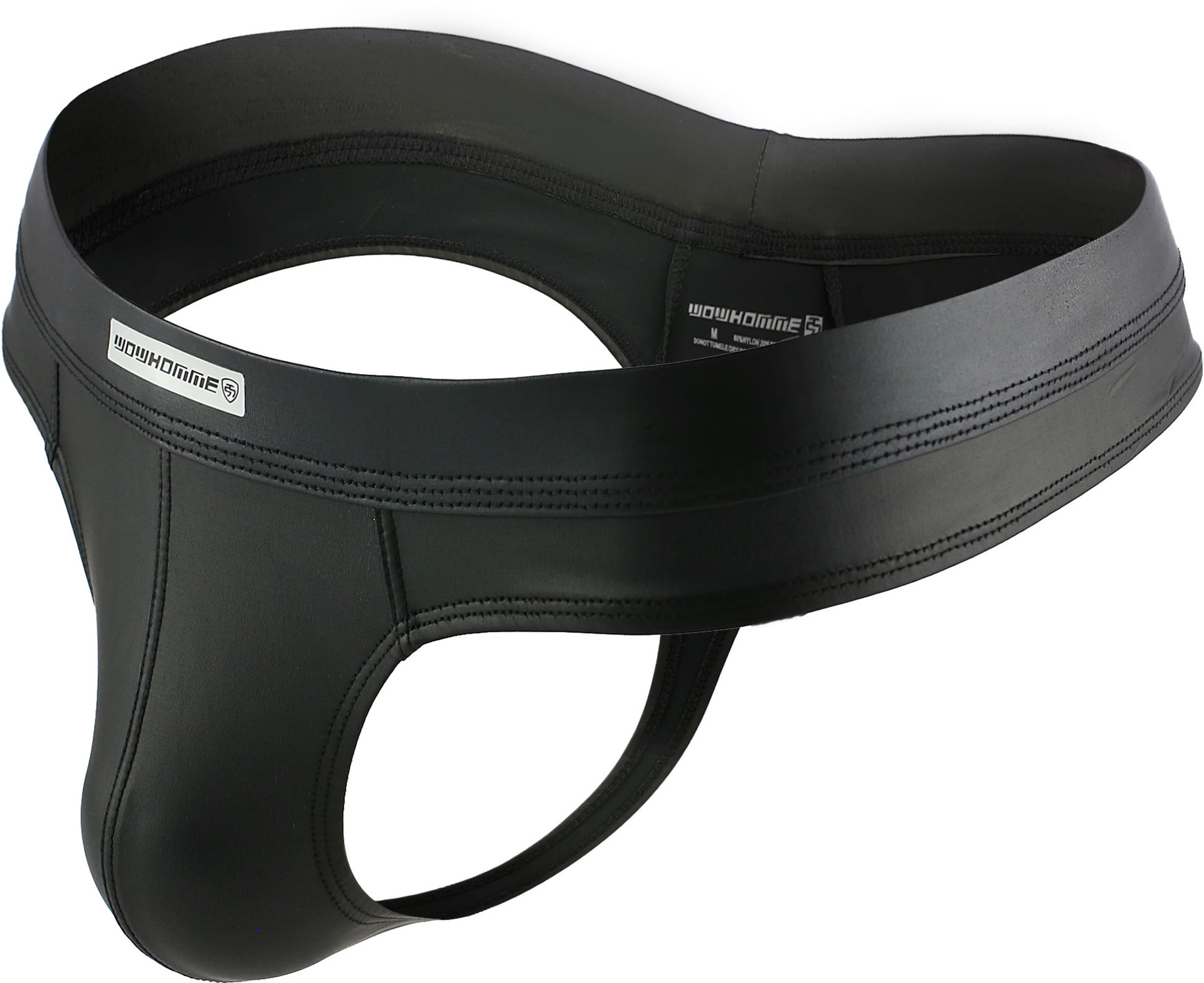 [Underwear wholesale] WOWHOMME men's imitation leather thong foreign trade export sexy underwear wholesale C41