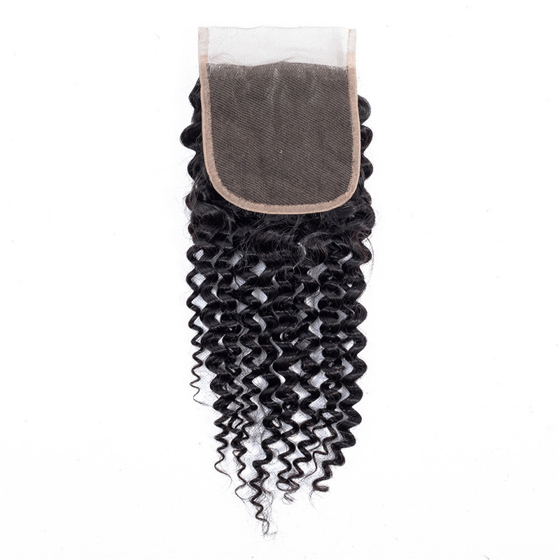 4 * 4 kinky curly lace frontal closure human hair