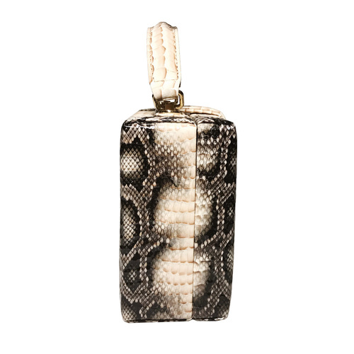 Concave python print leather women's bag European and American style box handbag foreign trade shoulder crossbody PU bag dropshipping