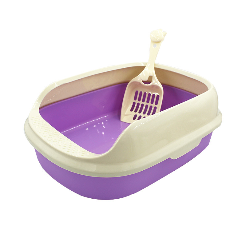 Caja de arena para gatos para mascotas caja de arena para gatos semi-cerrada anti-agrietamiento caja de arena para gatos anti-salpicaduras gato inodoro libre pala gato suministros para gatos