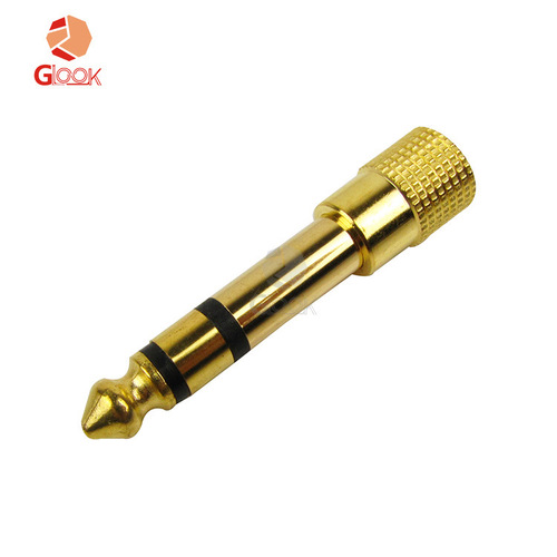 3.5mm female to 6.5mm male gold-plated stereo adapter for electric guitar, small to large adapter wholesale