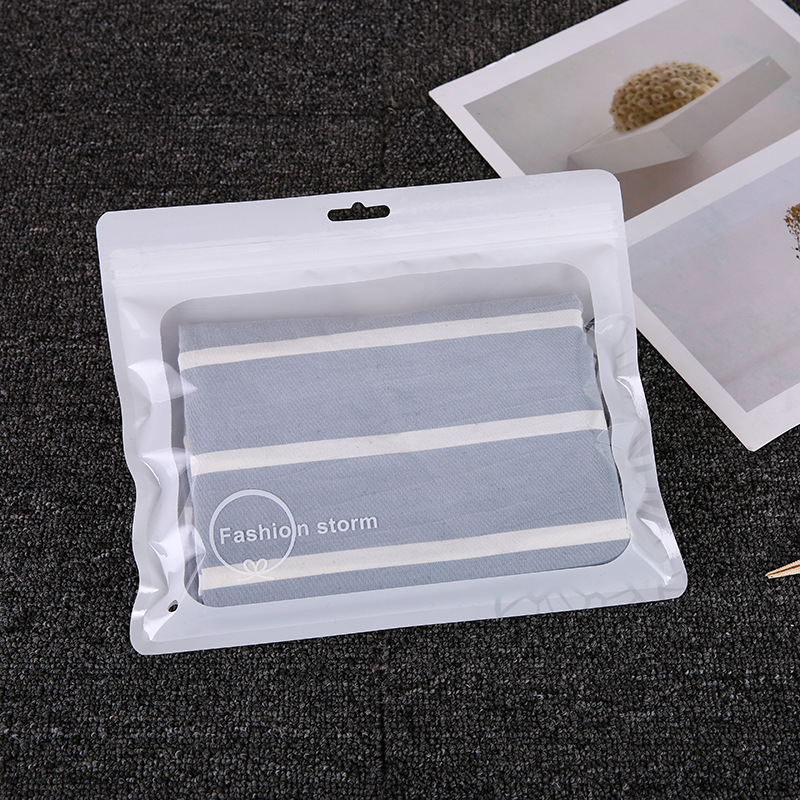 En stock universal cuadrado compuesto ropa embalaje bolsa ropa interior ziplock bolsa saliva toalla bolsa de almacenamiento