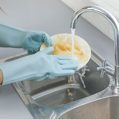 Nimble multi-function clean Dishwasher Magic silica gel glove kitchen household heat insulation Anti scald waterproof durable