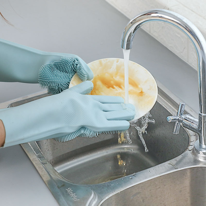 Nimble multi-function clean Dishwasher Magic silica gel glove kitchen household heat insulation Anti scald waterproof durable