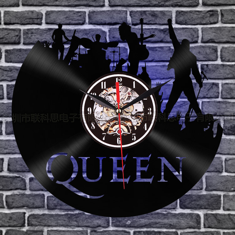 De estilo europeo creativo LED vinilo Reloj de pared Retro moda reina dormitorio decorativo Pared de cuarzo simple reloj