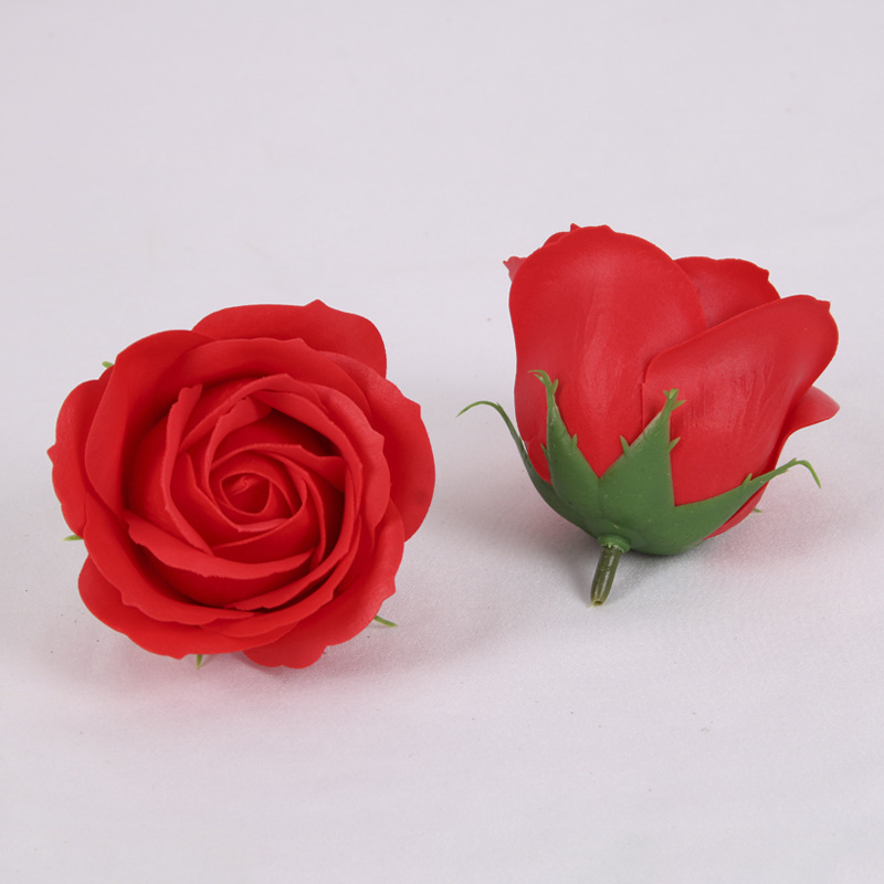 Five-Layer Rose Soap Flower Head Simulation Rose Perianth Soap Flower Gift Box Bouquet Single Factory Direct Sales Wholesale