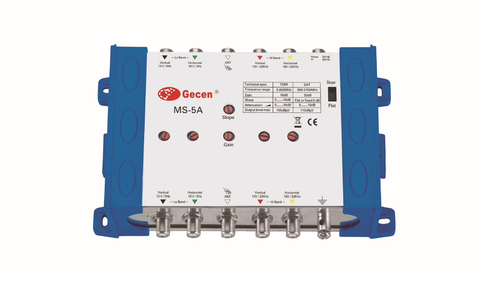 GECEN佳讯五进多路开关信号放大器 MS-5A 13/18、0/22K放大器