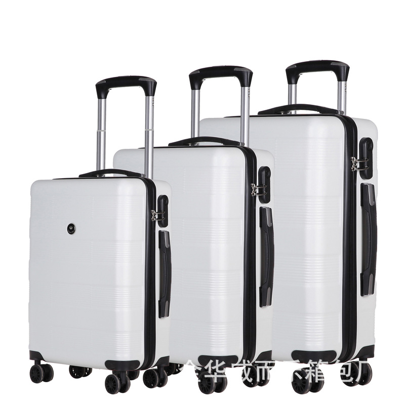 New fashion suitcase wholesale PC + ABS material luggage case 20 inch 24 inch 28 inch three piece suitcase