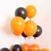 Decorations, orange black layout, white balloon, halloween, increased thickness