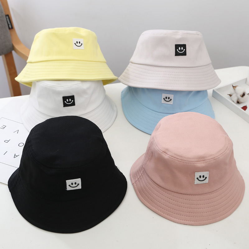 Korean Version Of The New Cute Children's Smiling Face Fisherman Hat Men's And Women's Baby Basin Hat Spring And Summer Outdoor Leisure Sunshade Hat