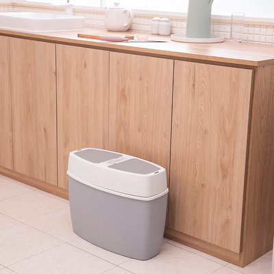 创意感应垃圾桶分类垃圾桶家用 客厅卫生 电动带盖垃圾桶可定logo