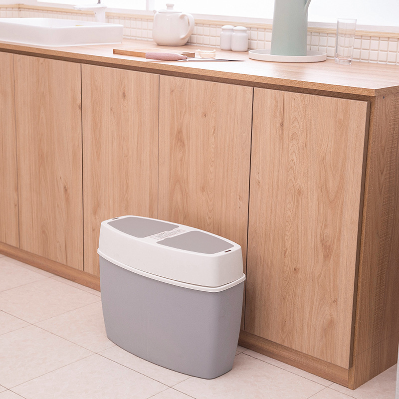 创意感应垃圾桶分类垃圾桶家用 客厅卫生 电动带盖垃圾桶可定logo