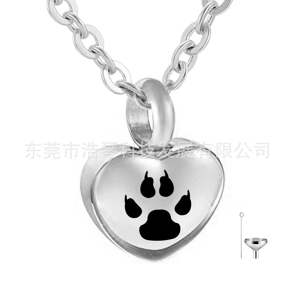 Амазонка Горячая продавая ожерелье пепла любимца может раскрыть кулон духов моды кулон печати лапы любви пепла лапы