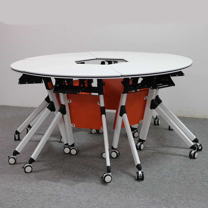 钢木家具扇形桌自由组合拼接桌子六合一学习班培训桌定制会议桌|ms