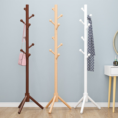 Chung Shing Modern simplicity Coat rack solid wood Floor type coat hanger Office bedroom a living room Clothes hanger Storage rack