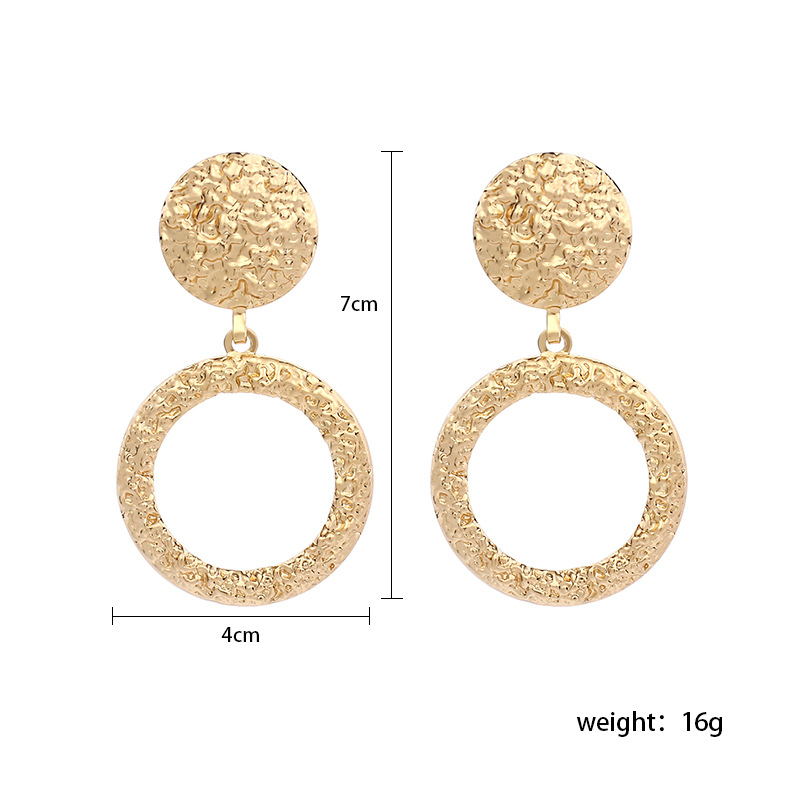 20g Weight Earrings Classification Wedding, Travel Occasion Women'S Gender Gold, Silver Color Fashion New Geometric Triangle Exaggerated Alloy Earrings For Women 1
