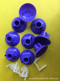 厂家直销环保新料紫色圆形墩布头棉纱可换拖布头塑料配件量大从优