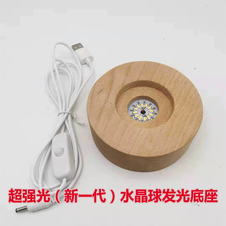 3D Бусина Кристальная Шаровая Лампа из массива дерева LED свет USB провод Лампа из массива дерева Светильник lands crafts swing