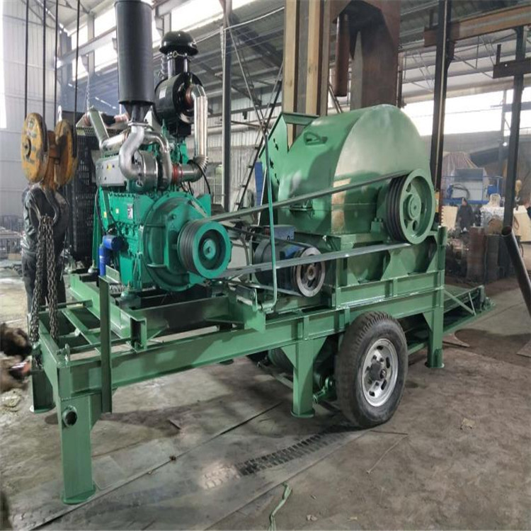 现货果园树枝粉碎机 移动柴油式树枝机 1200锯末机