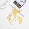 Chinese Windsai Crane Cake Respuent Golden Acrylic Cake Inserting Flag Three -piece Dessert Dessert Decoration