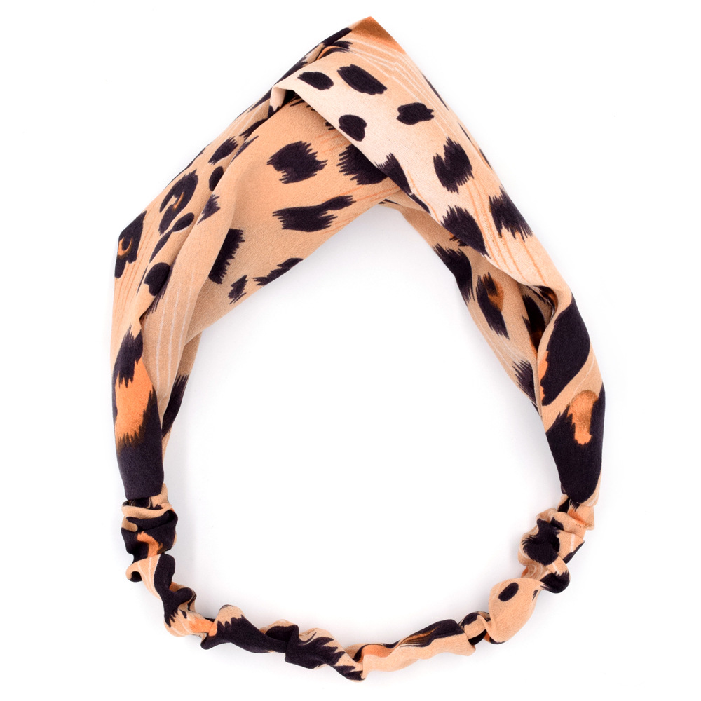 Fashion Cotton Leopard Print Sports Yoga Headband Wholesale display picture 10