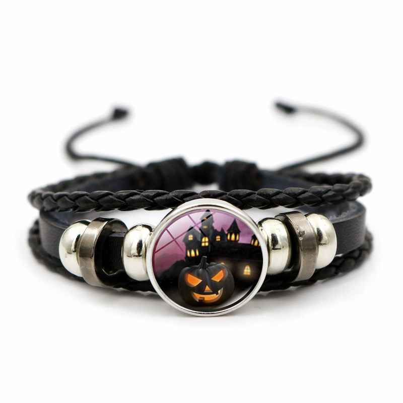 Bracciale con perline tema halloween gioiello in metallo_voghion.com