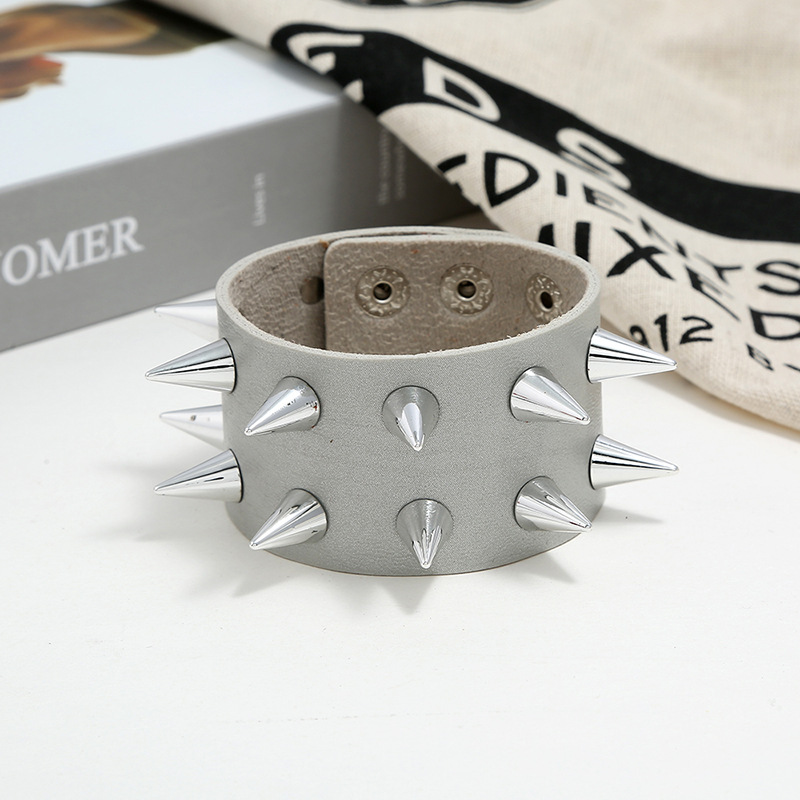 Exaggerated Menu0027s Faux Leather Bracelet Punk Bracelet Jewellery