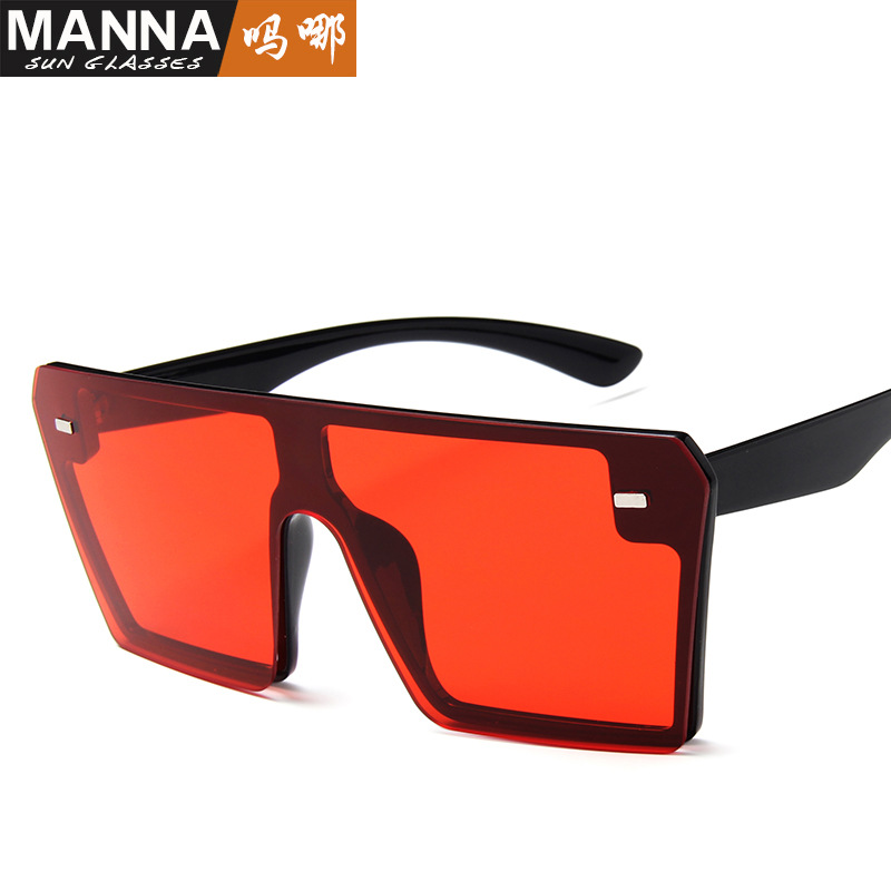 New European And American Large Frame Sunglasses Retro Box Personality Sunglasses