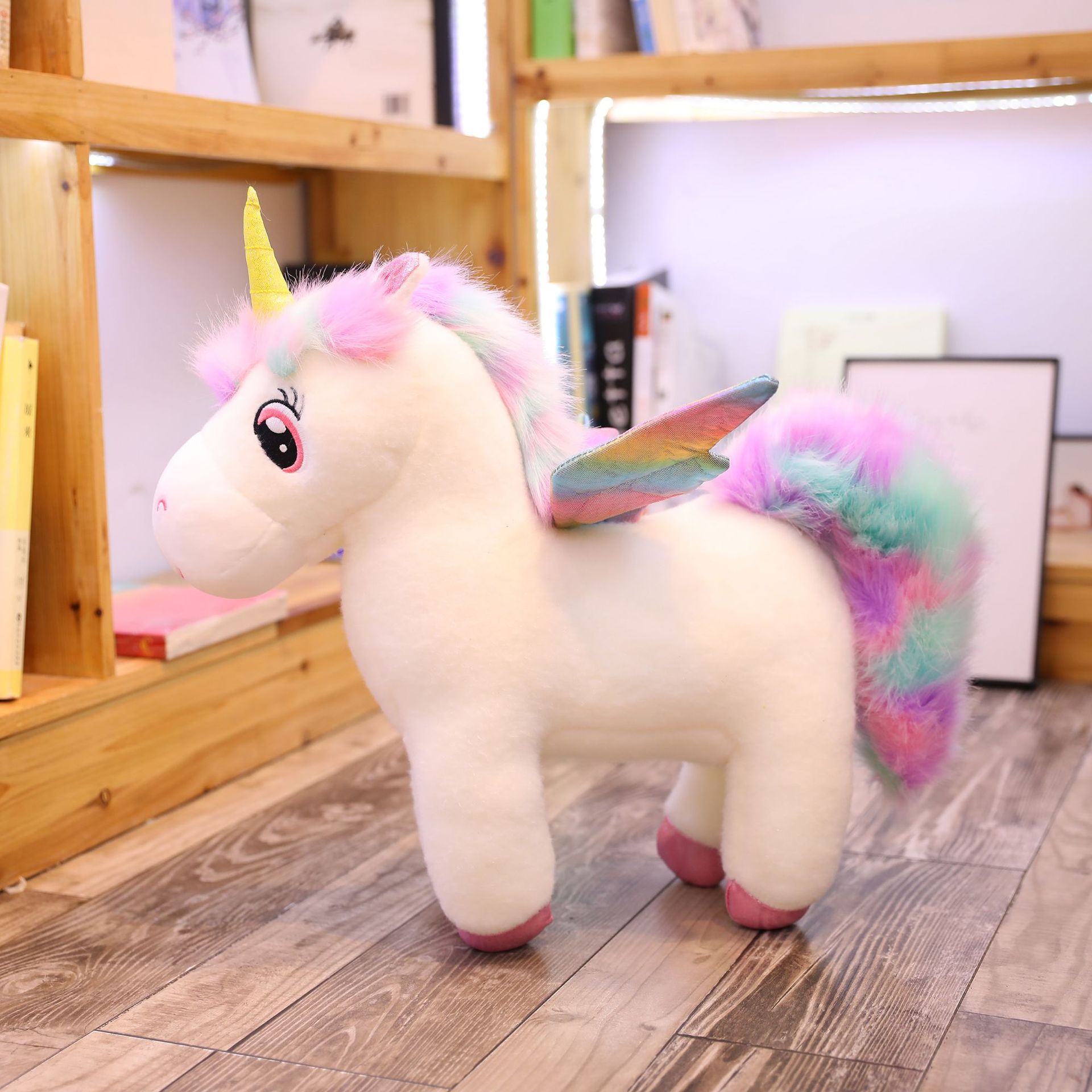 Nuevo fantasía unicornio muñeca regalo de cumpleaños muñeca al por mayor arco iris ángel unicornio juguetes de peluche
