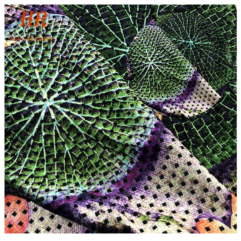 小量批发 全涤弹力经编星星绒数码印花 A0214 可可定色