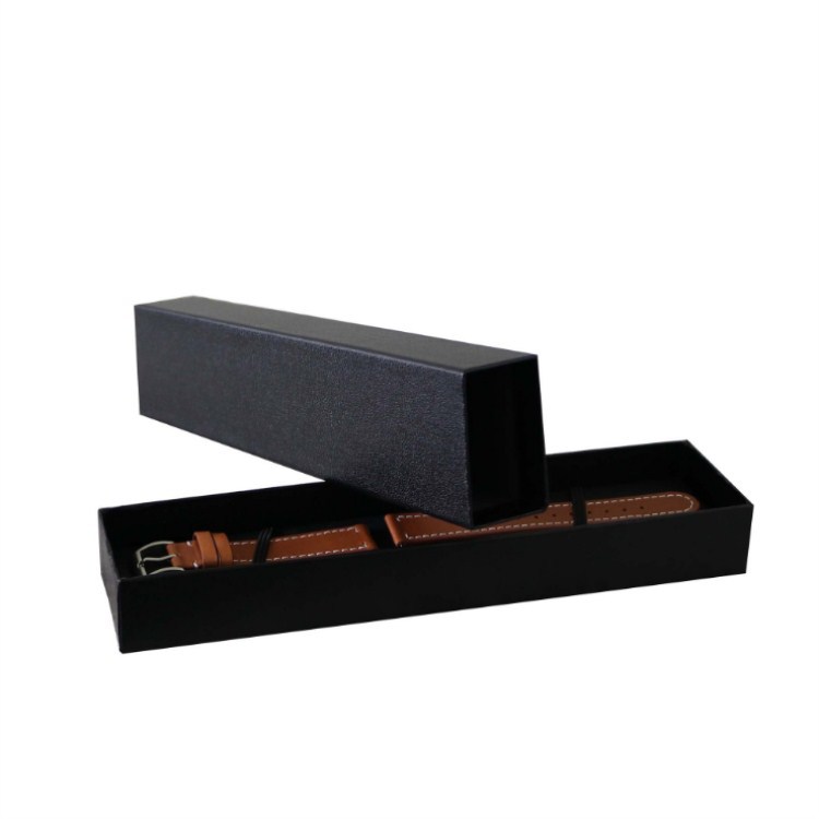 现货黑色高质量牛皮纸表带盒包装盒 礼品包装礼盒手表带外盒|ms