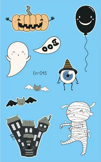 Children's ecological tattoo stickers, Amazon, halloween