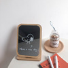 Scandinavian cute wooden handheld table mirror for elementary school students, Korean style, Nordic style