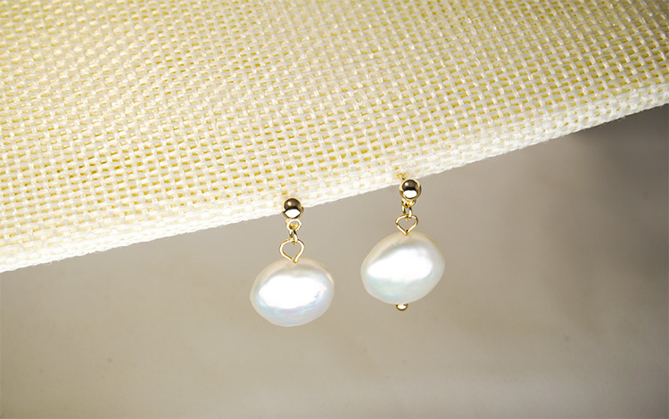Simple Style Round Pearl Drop Earrings 1 Pair display picture 1
