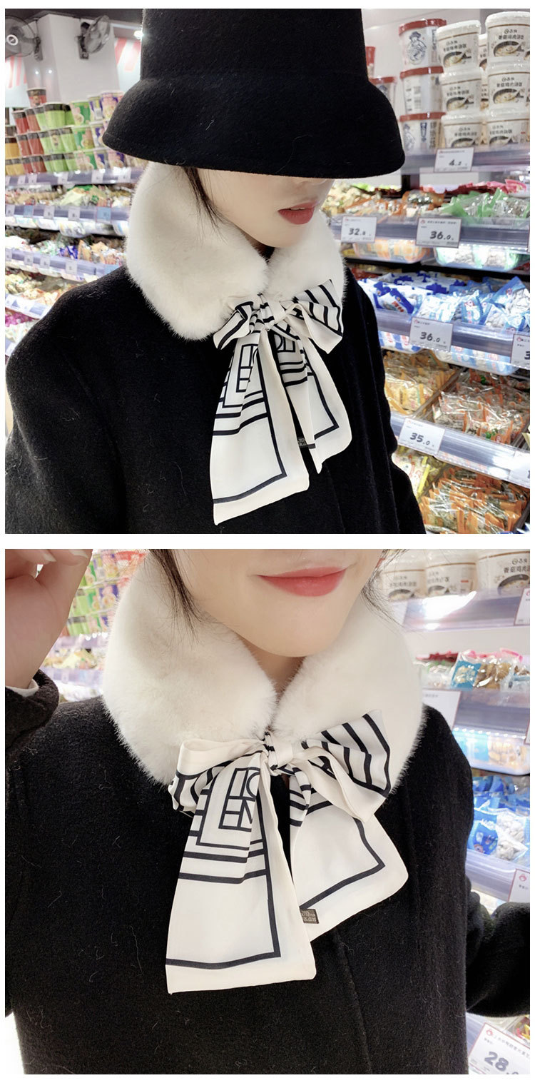 New Striped Letter Scarf Female Autumn And Winter Warm Plush Bib display picture 20